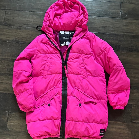 OOFWEAR Awesome Pink Puff Coat Winter Jacket Sz 38 - Picture 1 of 12